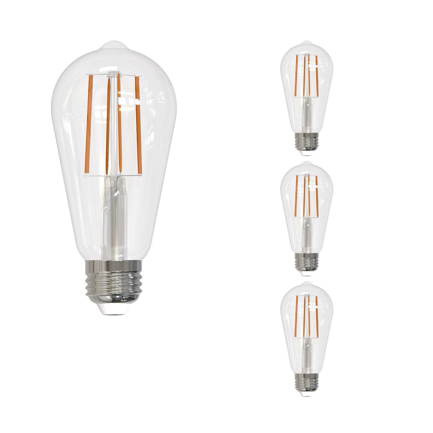 13W LED ST18 2700K Filament Clear E26 Fully Compatible DIMMING-4PK Bulb Bulbrite