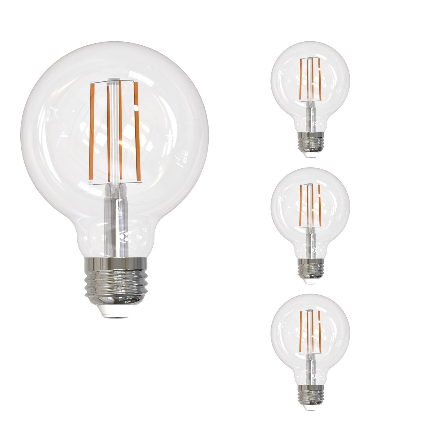 13W LED G25 2700K Filament Clear E26 Fully Compatible DIMMING-4PK Bulb Bulbrite