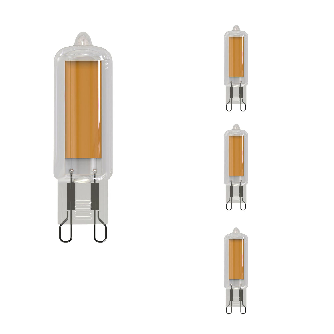 3.5W LED G9 Wafer Clear Glass 2700K 120V-4PK Bulb Bulbrite