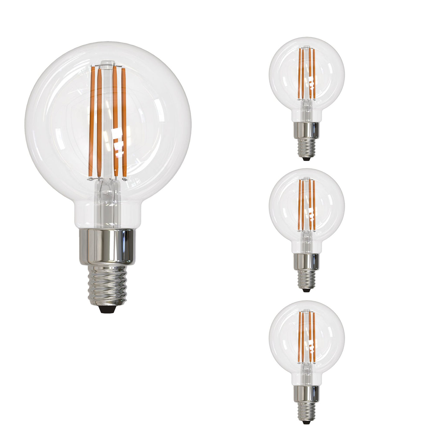 40W Pack of 4 E12 Base Bulbs (Warm White Light) Bulb Bulbrite