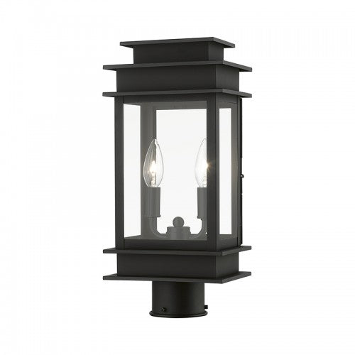 2 Light Black Outdoor Medium Post Top Lantern