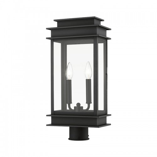 2 Light Black Outdoor Large Post Top Lantern Post Livex