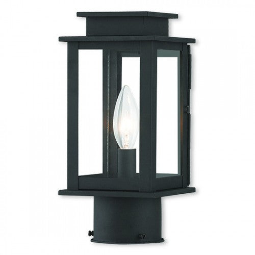 1 Light Black Outdoor Post Top Lantern