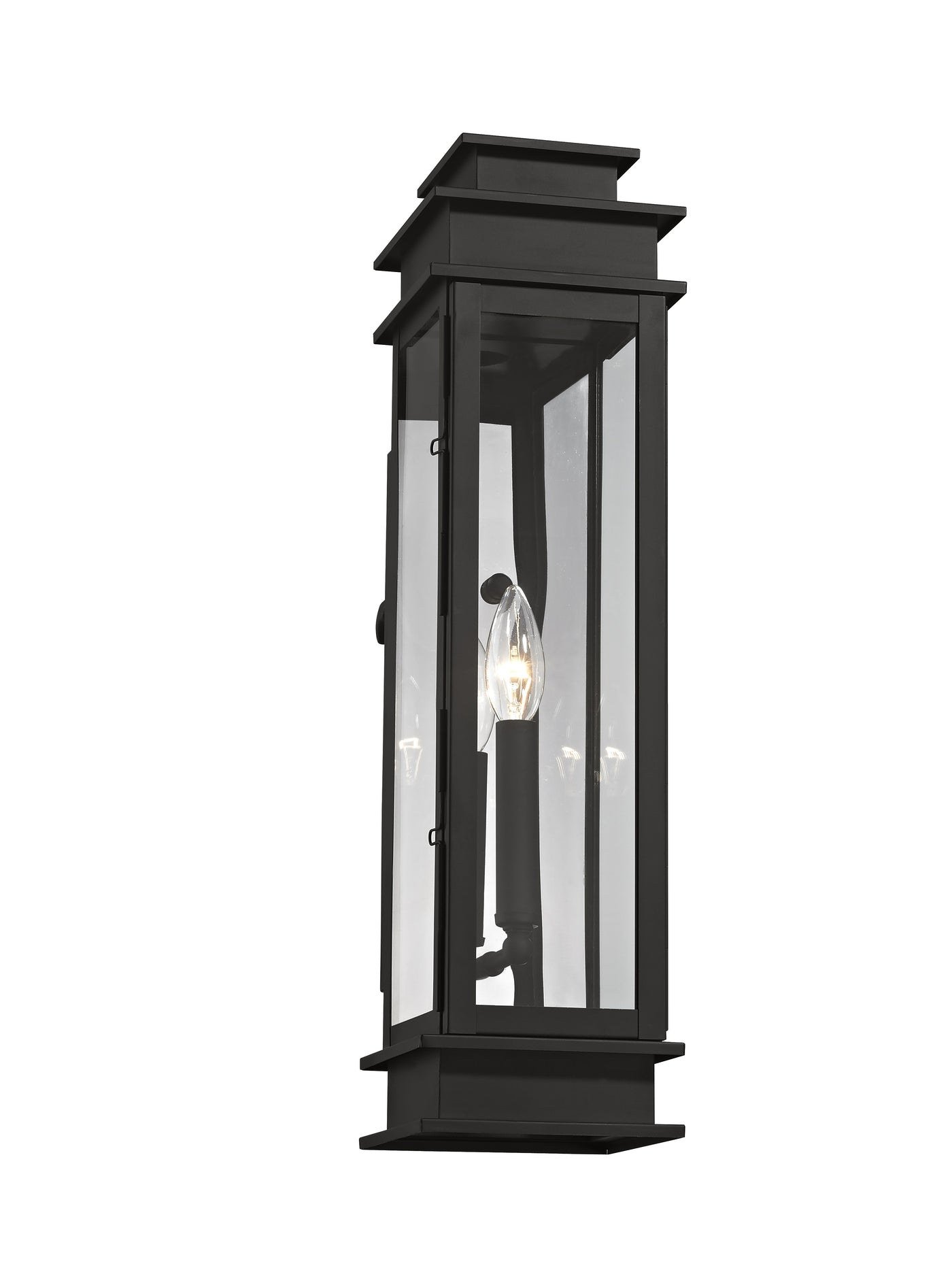 1 Light Black Outdoor Wall Lantern Lantern Livex