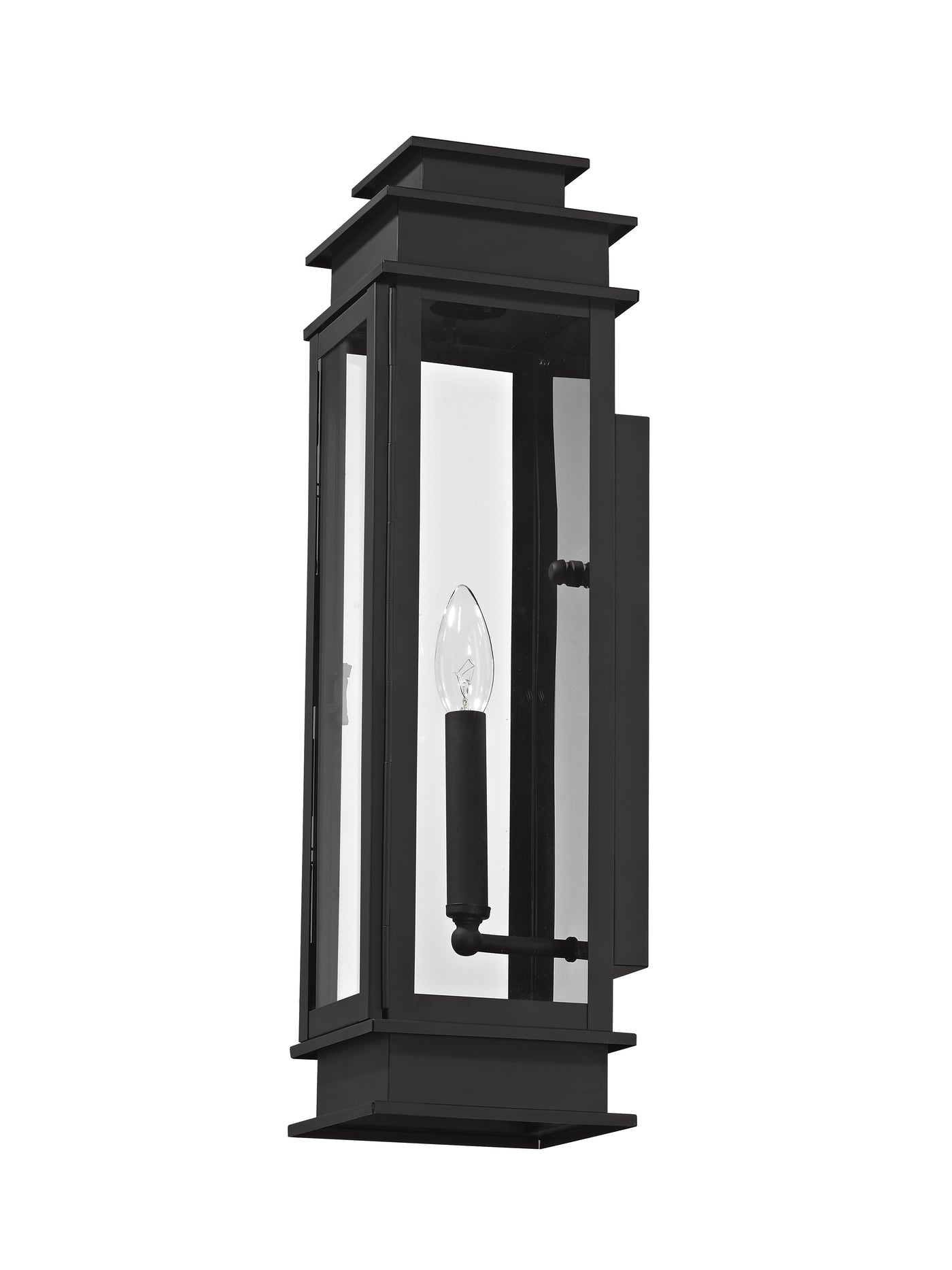 1 Light Black Outdoor Wall Lantern Lantern Livex