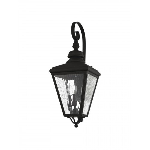 3 Light Black Outdoor Wall Lantern Lantern Livex