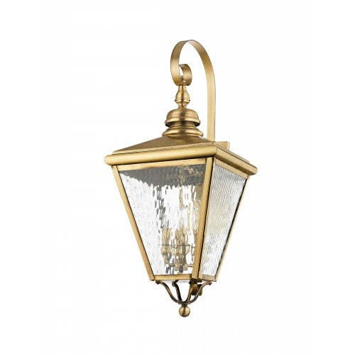 4 Light Antique Brass Outdoor Wall Lantern Lantern Livex