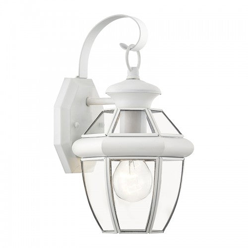1 Light White Outdoor Wall Lantern Lantern Livex