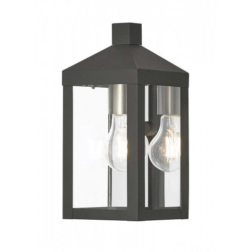 1 Light Black Outdoor Wall Lantern Lantern Livex