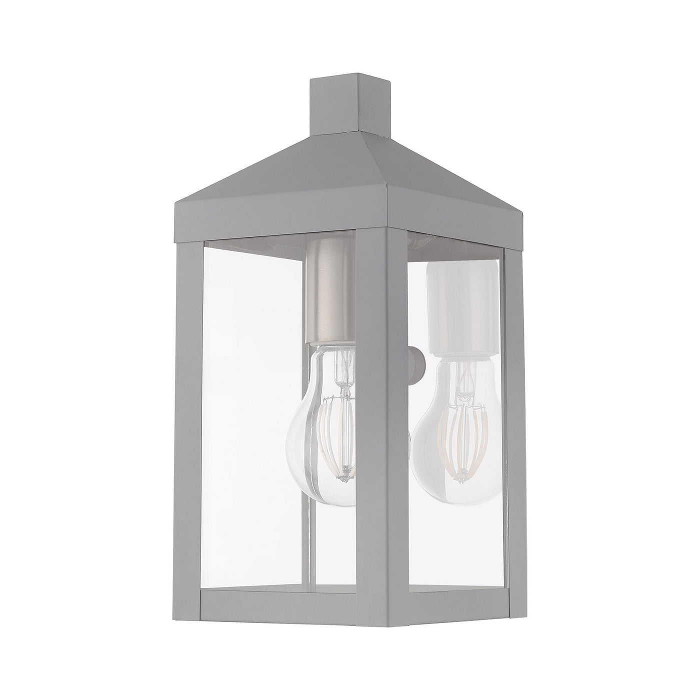 1 Light Nordic Gray Outdoor Wall Lantern Lantern Livex