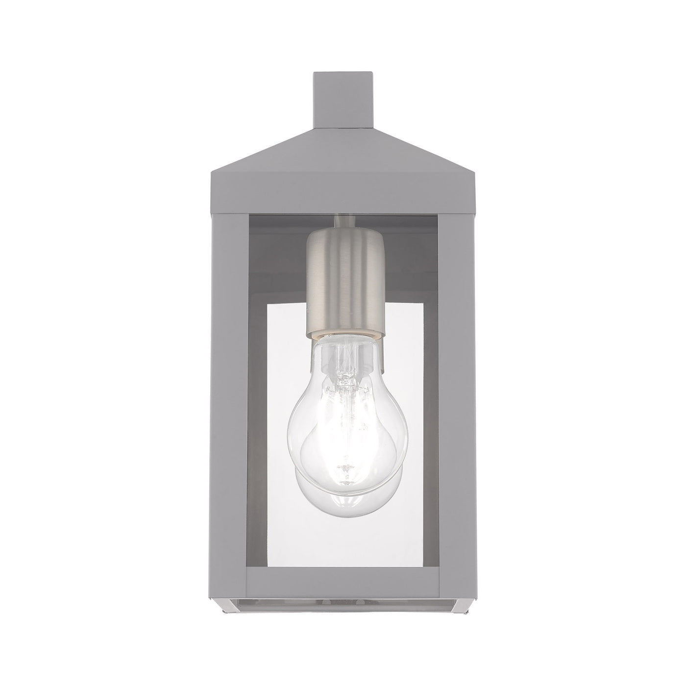 1 Light Nordic Gray Outdoor Wall Lantern Lantern Livex