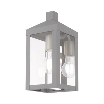 1 Light Nordic Gray Outdoor Wall Lantern Lantern Livex