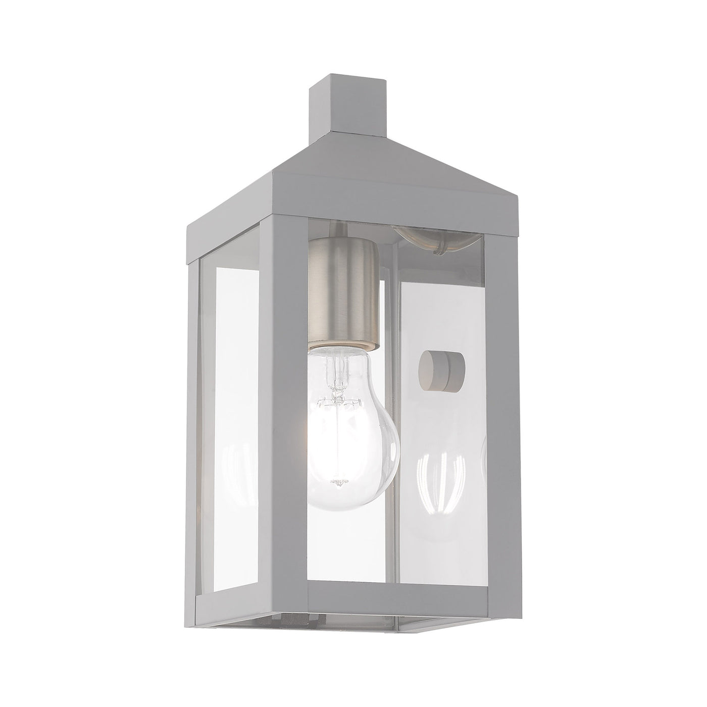 1 Light Nordic Gray Outdoor Wall Lantern Lantern Livex