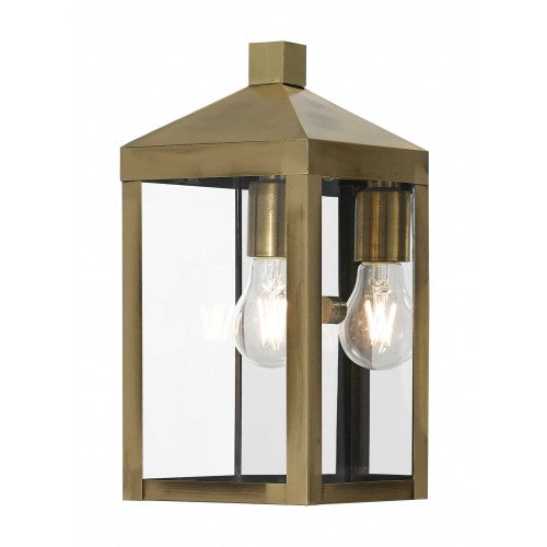 1 Light Antique Brass Outdoor Wall Lantern Lantern Livex