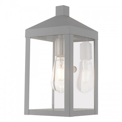1 Light Nordic Gray Outdoor Wall Lantern Lantern Livex
