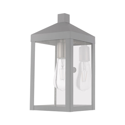 1 Light Nordic Gray Outdoor Wall Lantern Lantern Livex