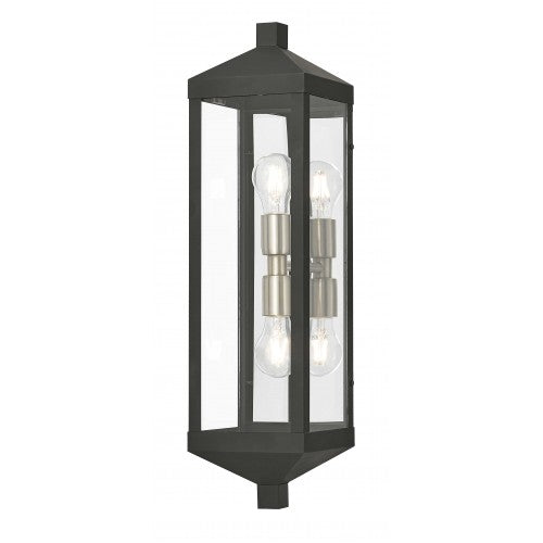 2 Light Black Outdoor Wall Lantern Lantern Livex