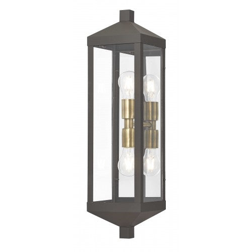 2 Light Bronze Outdoor Wall Lantern Lantern Livex