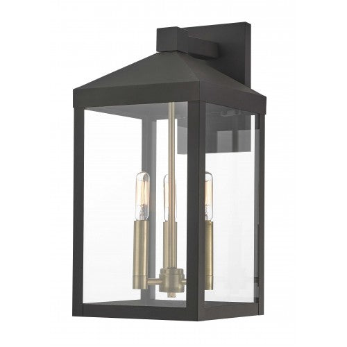 3 Light Bronze Outdoor Wall Lantern Lantern Livex
