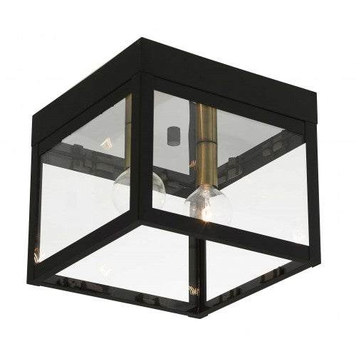 2 Light Bronze Outdoor Ceiling Mount Exterior Livex