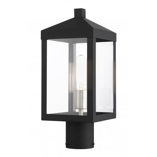 1 Light Black Outdoor Post Top Lantern Post Livex