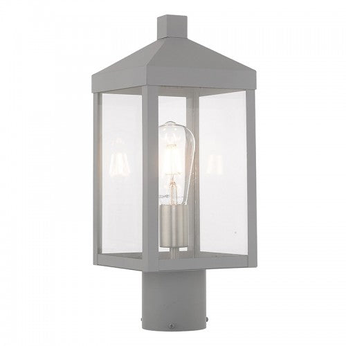 1 Light Nordic Gray Outdoor Post Top Lantern Post Livex