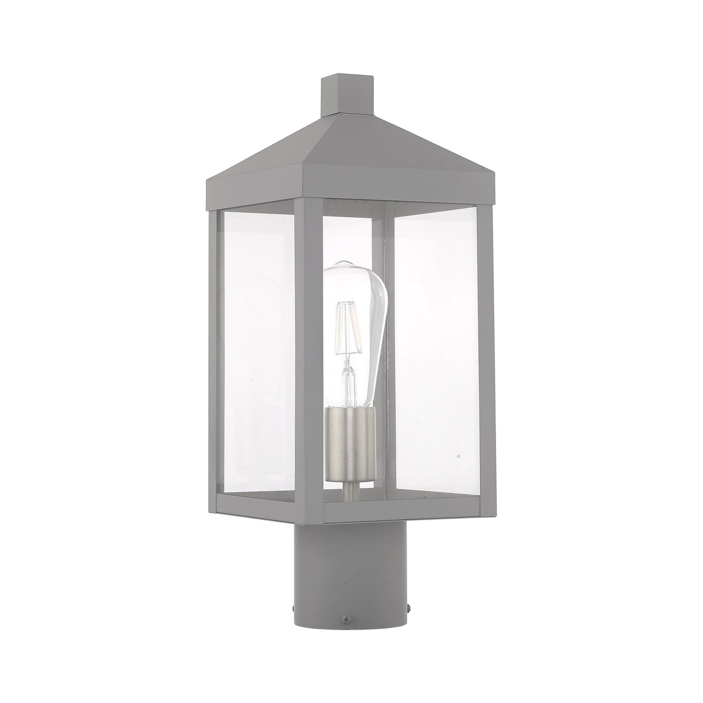 1 Light Nordic Gray Outdoor Post Top Lantern Post Livex