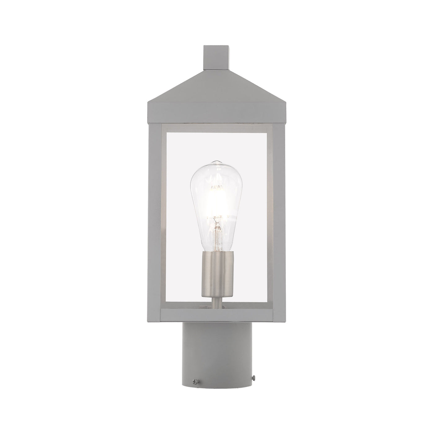 1 Light Nordic Gray Outdoor Post Top Lantern Post Livex