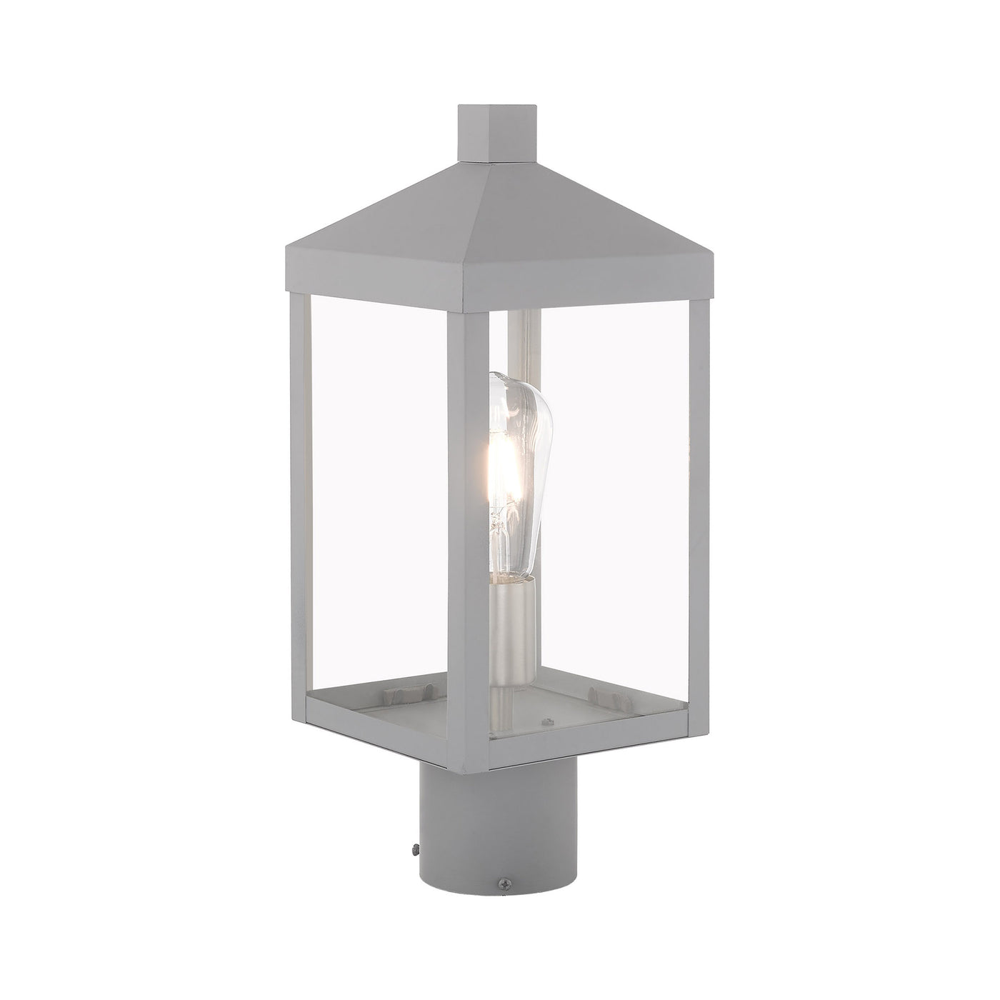 1 Light Nordic Gray Outdoor Post Top Lantern Post Livex