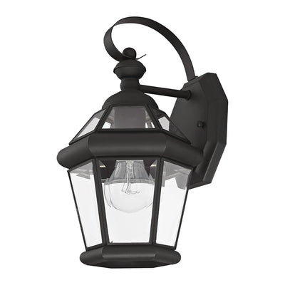 1 Light Black Outdoor Wall Lantern Exterior Livex