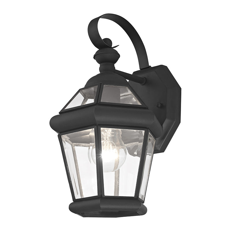 1 Light Black Outdoor Wall Lantern Exterior Livex