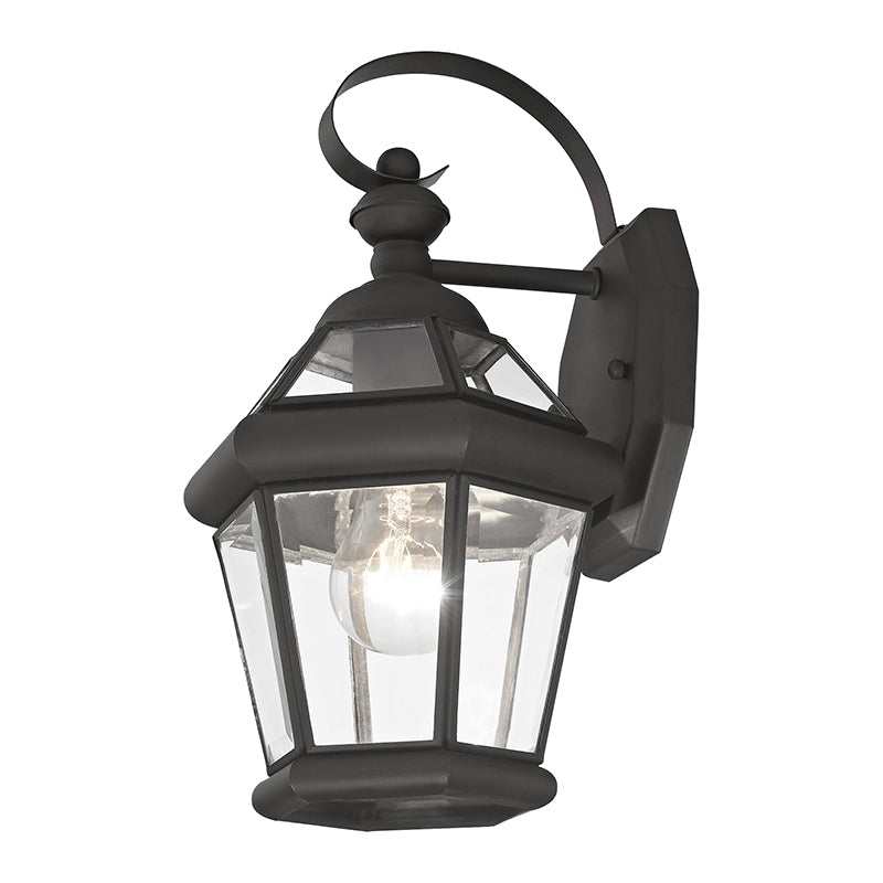 1 Light Black Outdoor Wall Lantern Exterior Livex