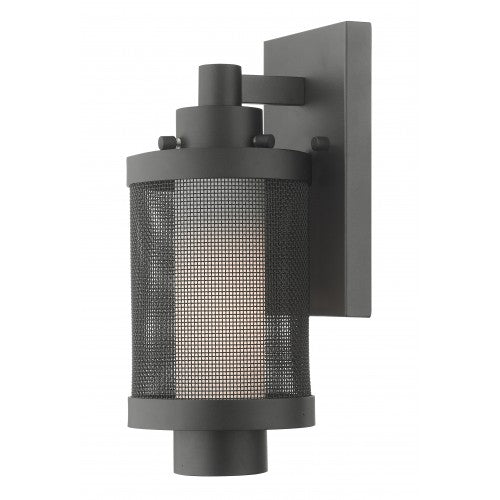 1 Light Textured Black Wall Lantern Exterior Livex