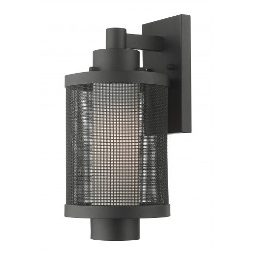 1 Light Textured Black Wall Lantern Lantern Livex