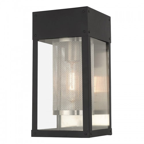 1 Light Black Outdoor Wall Lantern Exterior Livex