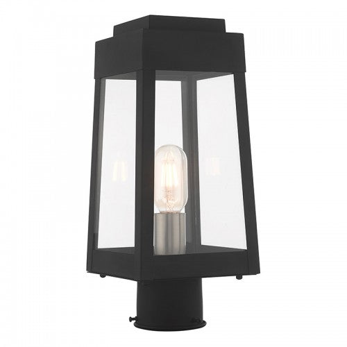 1 Light Black Outdoor Post Top Lantern Post Livex