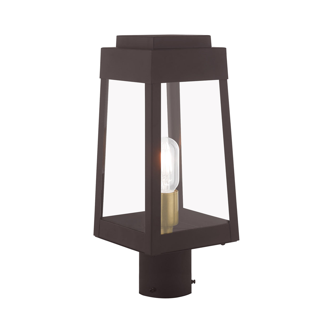 1 Light Bronze Outdoor Post Top Lantern Post Livex