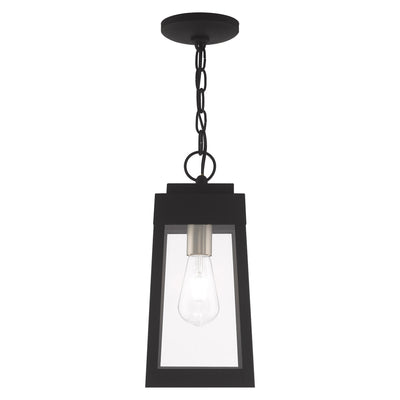 1 Light Black Outdoor Pendant Lantern Exterior Livex