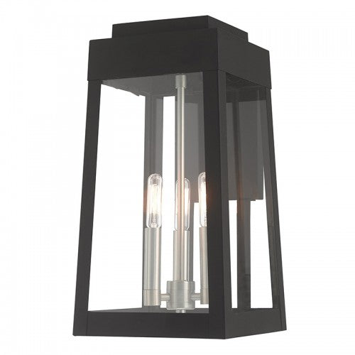 3 Light Black Outdoor Wall Lantern Exterior Livex