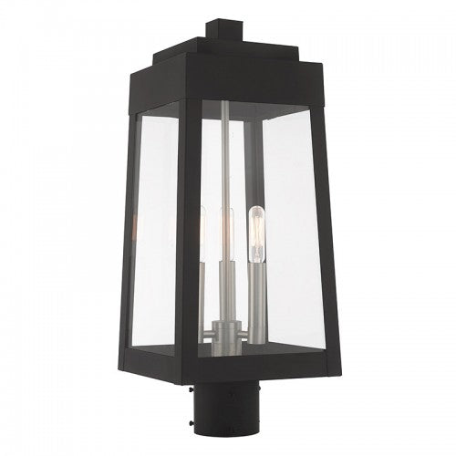 3 Light Black Outdoor Post Top Lantern Post Livex