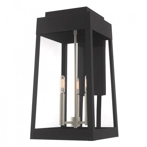 3 Light Black Outdoor Wall Lantern Exterior Livex