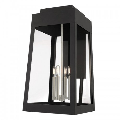 4 Light Black Outdoor Wall Lantern Exterior Livex