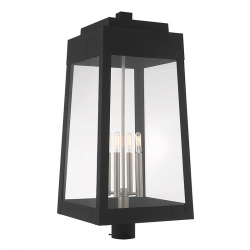 4 Light Black Outdoor Post Top Lantern Post Livex