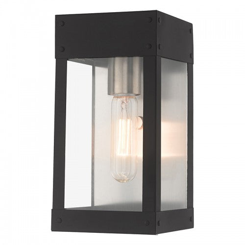 1 Light Black Outdoor Wall Lantern Exterior Livex