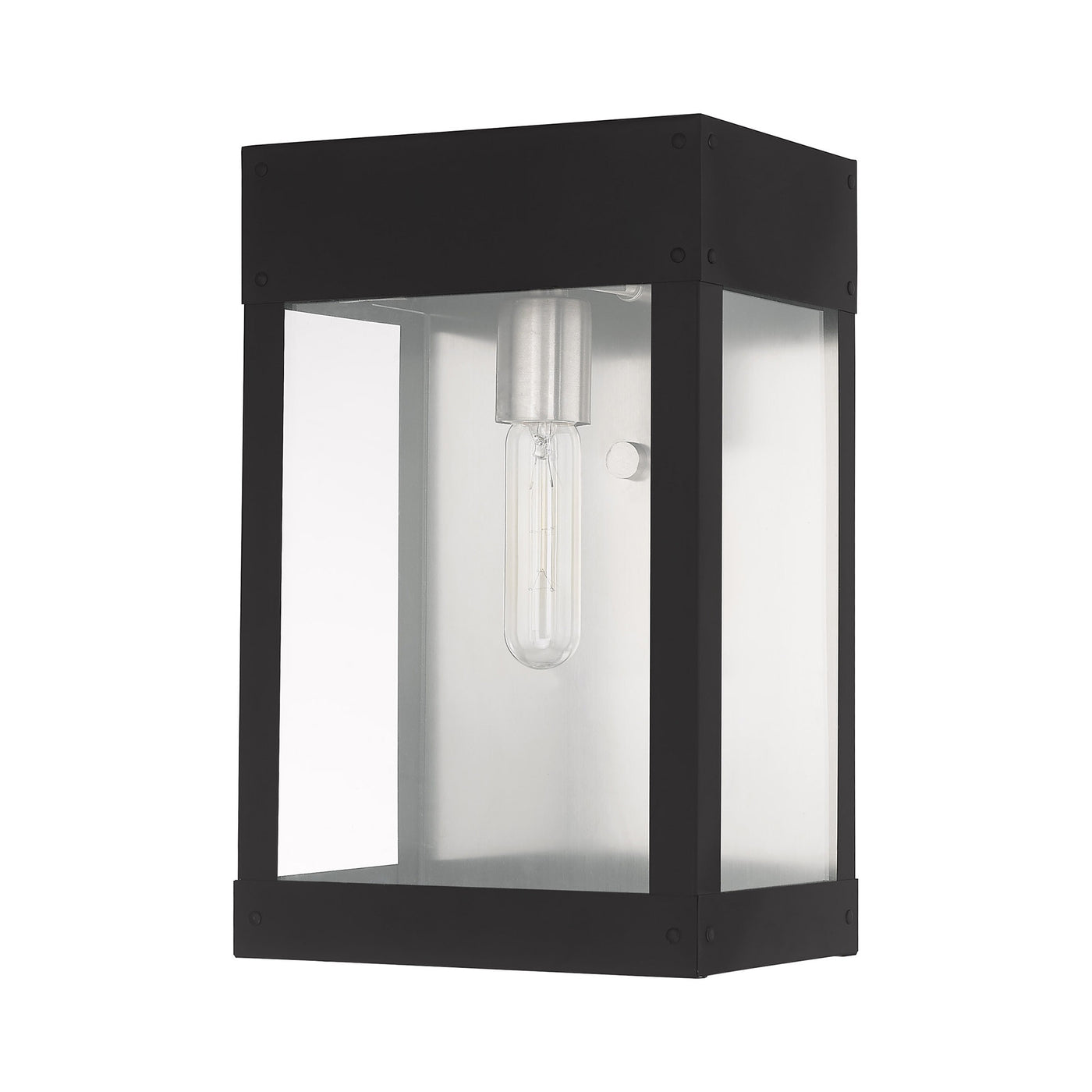 1 Light Black Outdoor Wall Lantern Exterior Livex