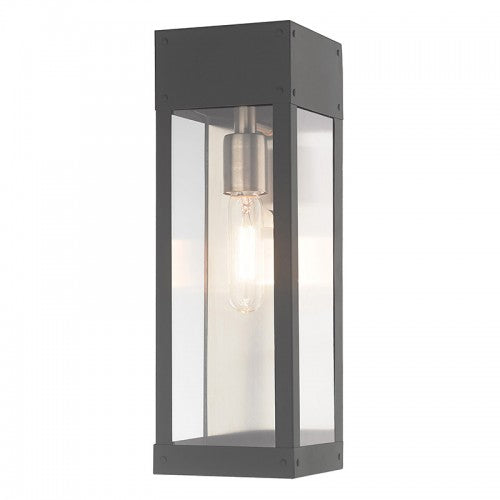 1 Light Scandinavian Gray Outdoor Wall Lantern Exterior Livex