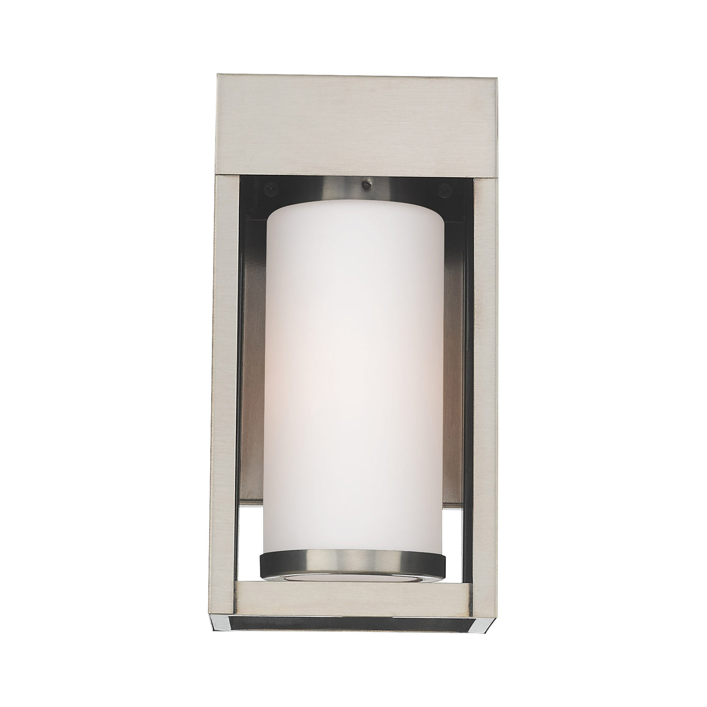 1 Light Brushed Nickel Outdoor Wall Lantern Exterior Livex