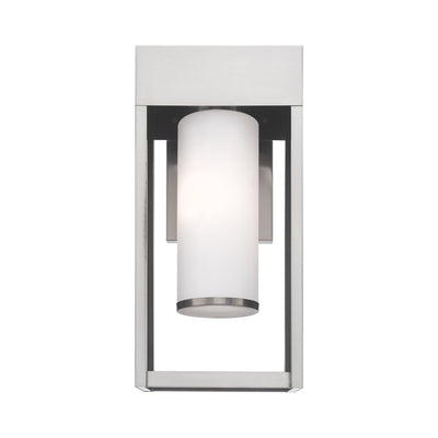 1 Light Brushed Nickel Outdoor Wall Lantern Exterior Livex