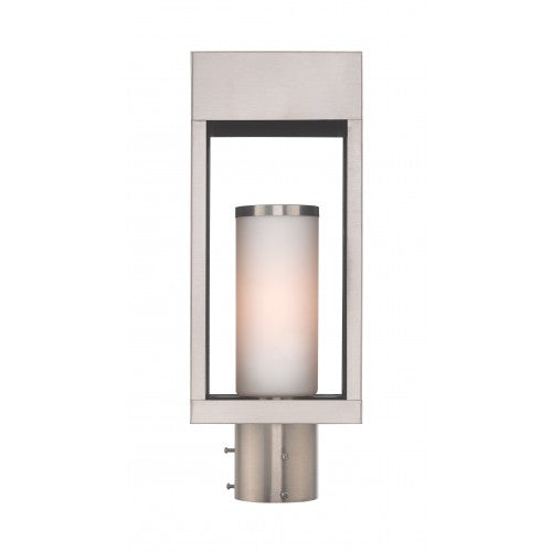 1 Light Brushed Nickel Outdoor Post Top Lantern Post Livex