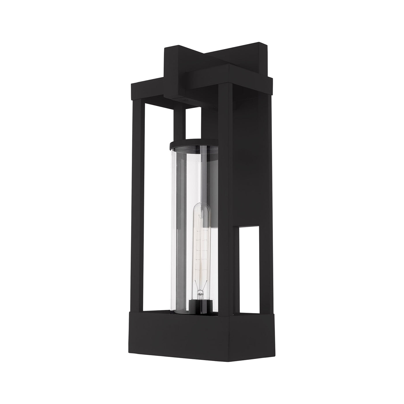 1 Light Black Outdoor Wall Lantern Exterior Livex